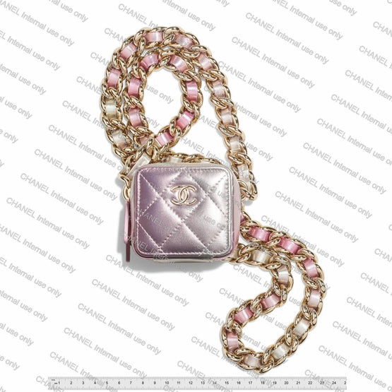 Coco Punk O-Pursevanity With Chain - Golden & Pink