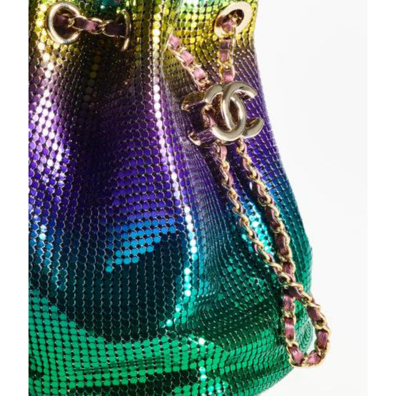 [PRESS] Metal Glam Drawstring Bag - Multicolored
