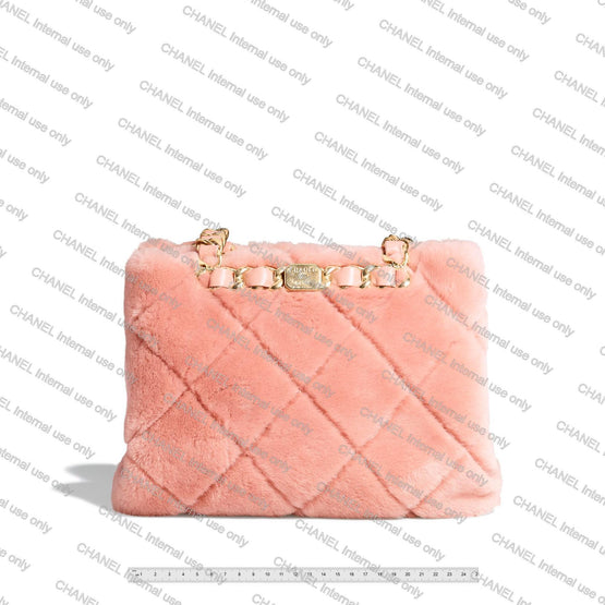 Chain Cushion Small Shopping Bag - Pink