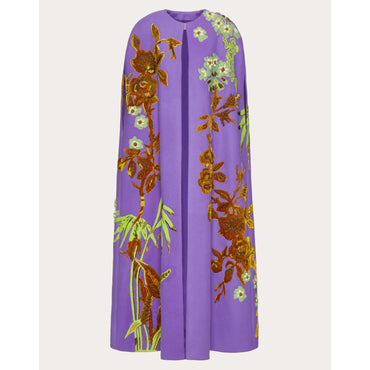 Embroideries Cape - Rich Violet/Multicolor