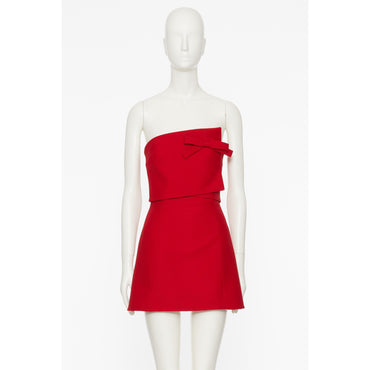 Crepe Dress - Rosso
