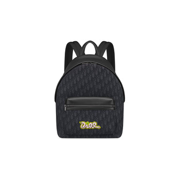 Men Back Pack M - H958 Black And Yellow Fluo