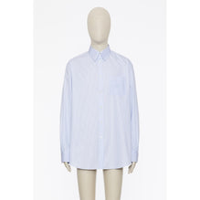 Vlogo Signature Shirt - Riga Azzurra E Bianco