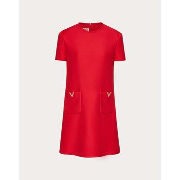 Crepe Dress - Rosso