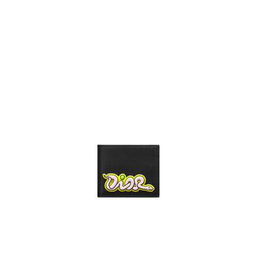 Men Compact Wallet - H958 Black And Yellow Fluo