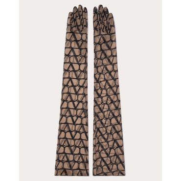 Toile Iconographe Long Sleeved Gloves - Beige/Nero