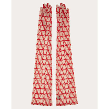 Toile Iconographe Long Sleeved Gloves - Beige/Rosso