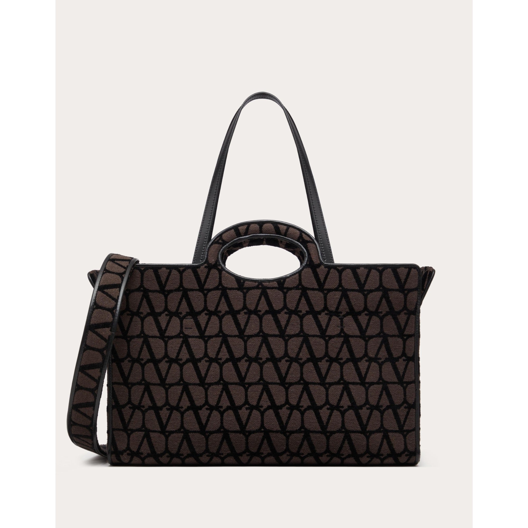 Le Troisieme Toile Iconographe Tote - Fondant/Nero