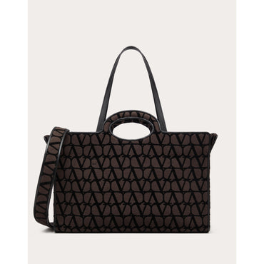 Le Troisieme Toile Iconographe Tote - Fondant/Nero