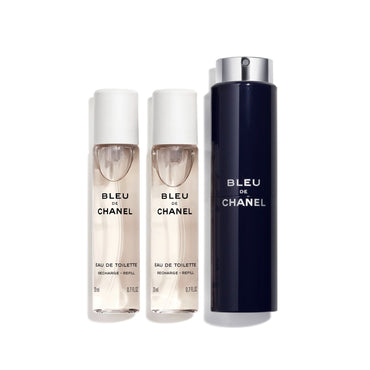 Bleu De Chanel Eau De Toilette Travel Spray + Two Refills - 3X20