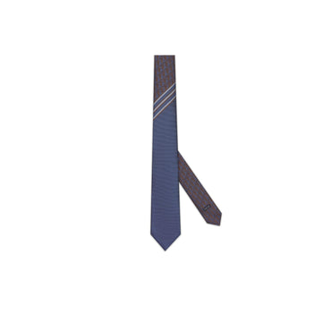 Men Tie - 587 Fantaisie Fond Bleu