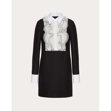 Crepe Dress - Nero/Avorio