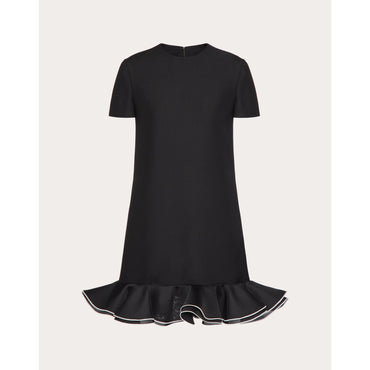 Crepe Dress - Nero/Avorio