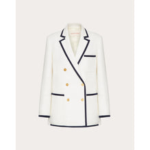 Tweed Jacket - Avorio/Navy