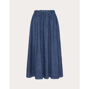 Chambray Skirt - Medium Blue Denim