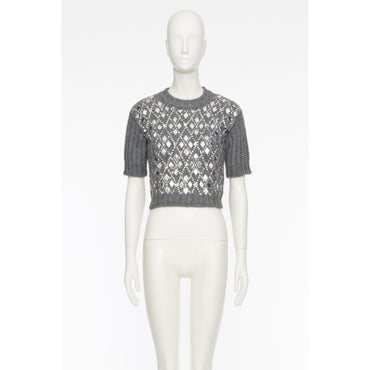 Embroideries Top - Grigio Mel/Silver