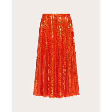Embroideries Skirt - Silver Orange