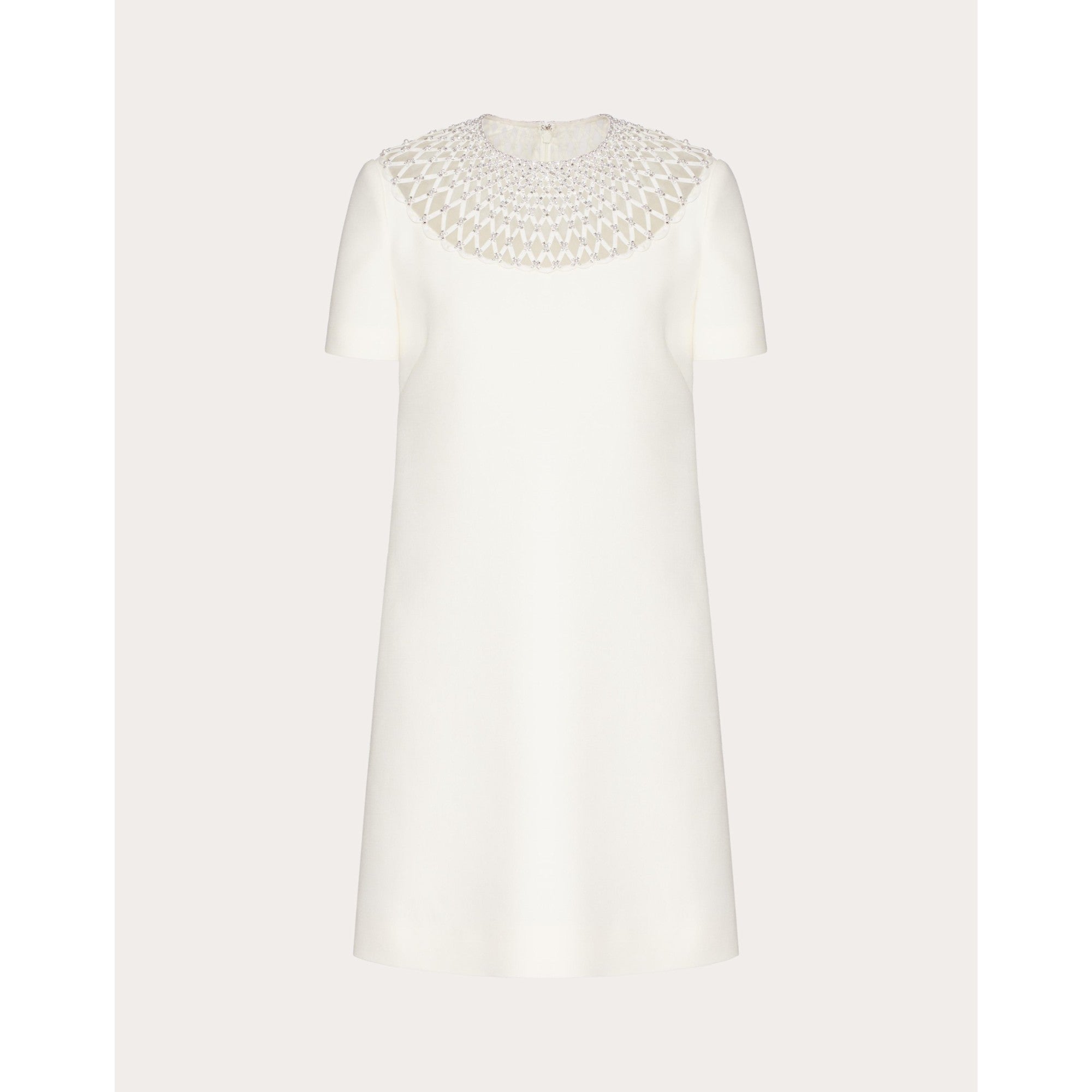 Embroideries Dress - Avorio/Silver
