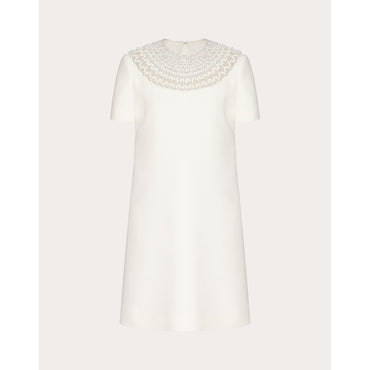 Embroideries Dress - Avorio/Silver