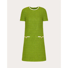 Tweed Dress - Celery Green/Avorio