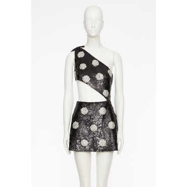 Embroideries Dress - Nero/Silver