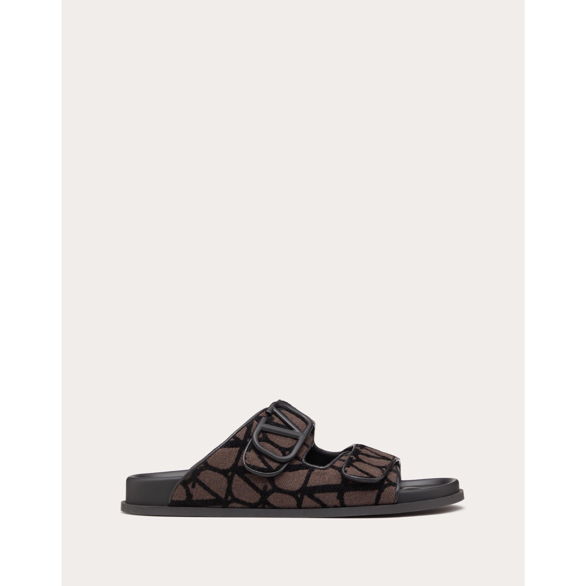 Vlogo Toile Iconographe Sandal - Fondant/Nero