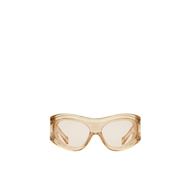 Shield Cutout Sunglasses - Light Beige