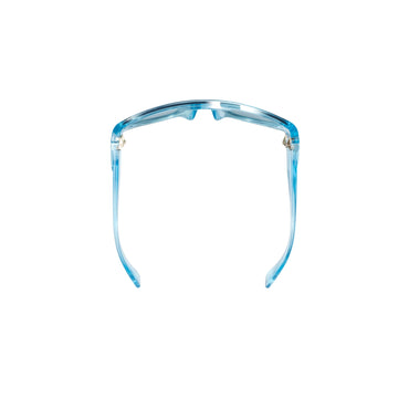 Shield Cutout Sunglasses - Light Sky Blue