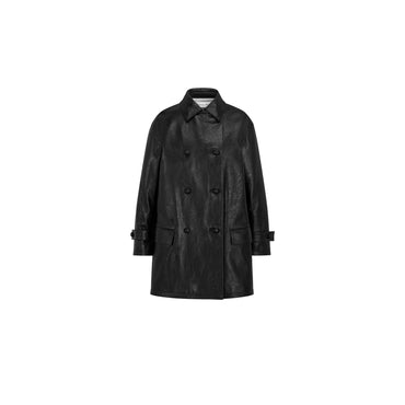Women Leather Coat - 9000 Noir