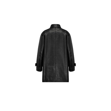 Women Leather Coat - 9000 Noir