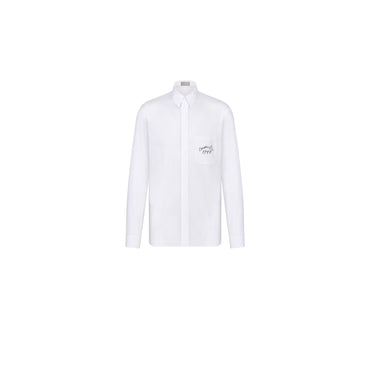 Men M.Woven Shirt - 088 Fantaisie Fond Blanc