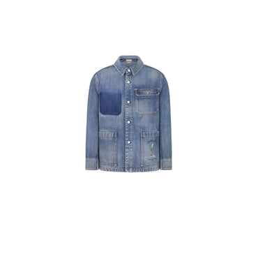 Men Jeans Jacket - 588 Fantaisie Fond Bleu