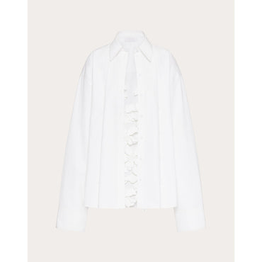 Partial Embroidery Shirt - Bianco