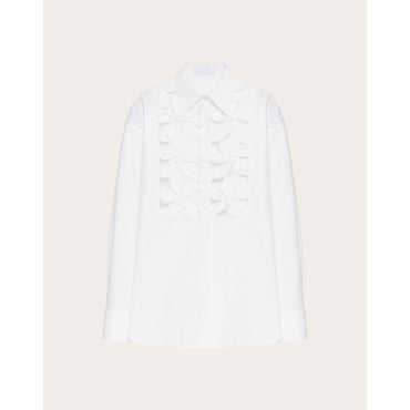 Partial Embroidery Shirt - Bianco