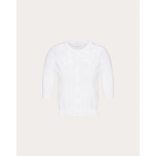 Partial Embroidery Top - Bianco
