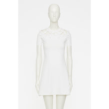 Partial Embroidery Dress - Bianco