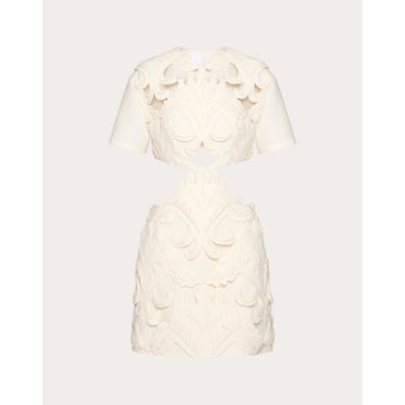 Allover Embroidery Dress - Avorio