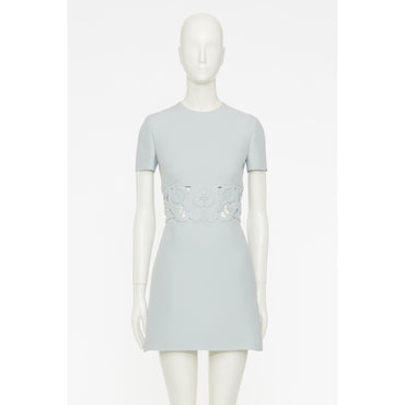 Partial Embroidery Dress - Degas