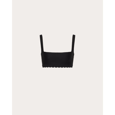 Cotton Guipure Top - Nero
