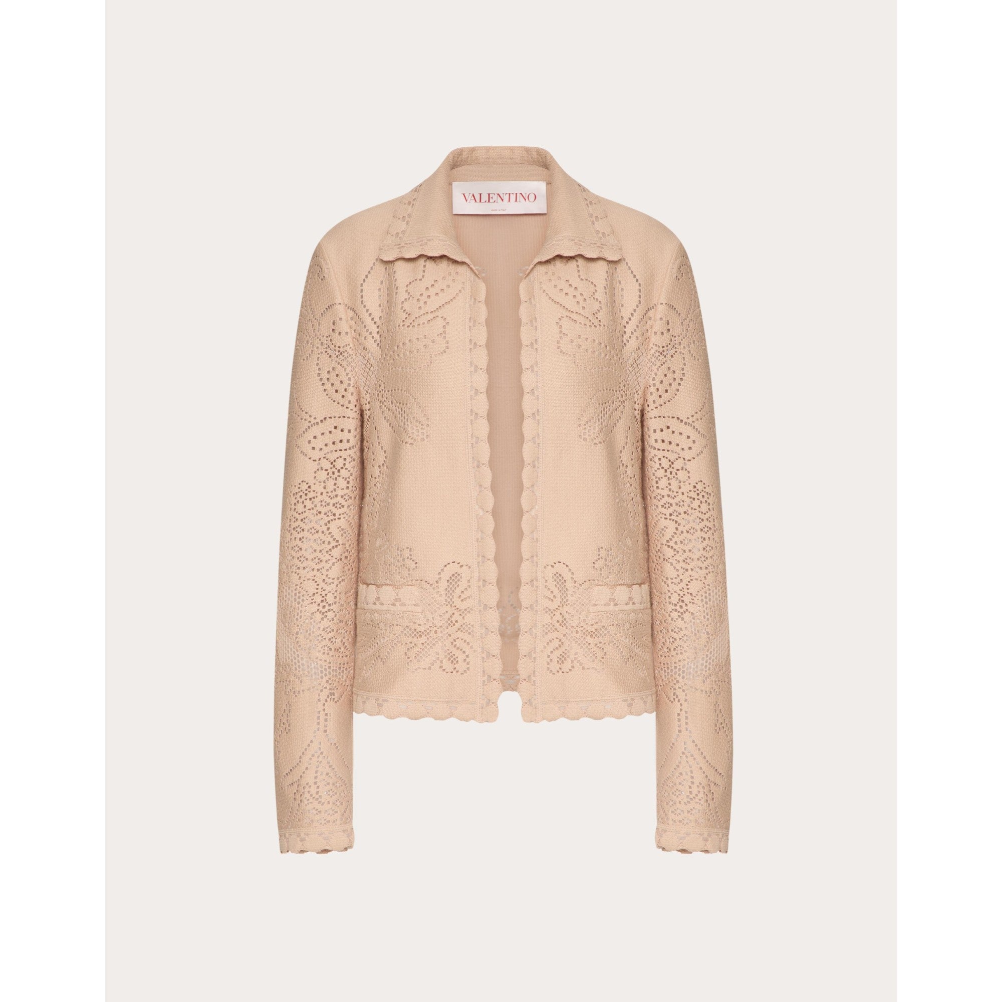 Cotton Guipure Jacket - Poudre