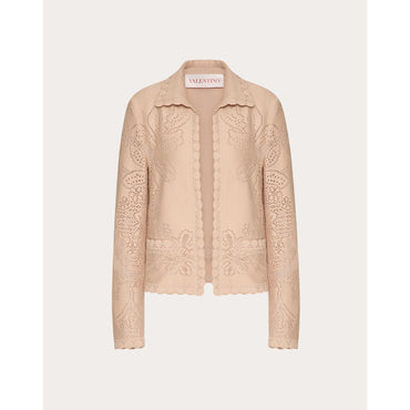 Cotton Guipure Jacket - Poudre