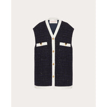 Tweed Vest - Navy Lurex/Avorio Lurex