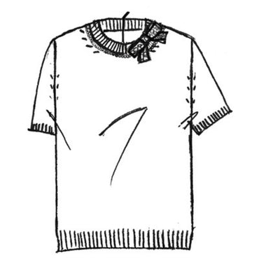 Embroideries TShirt - Avorio/Silver