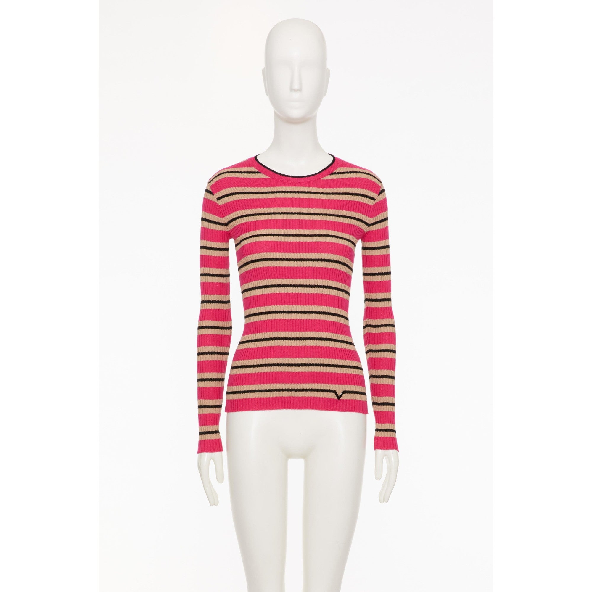 Solid Knit Top - Pink PP/Beige/Nero