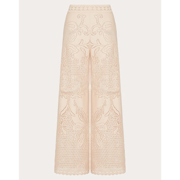 Cotton Guipure Pants - Poudre