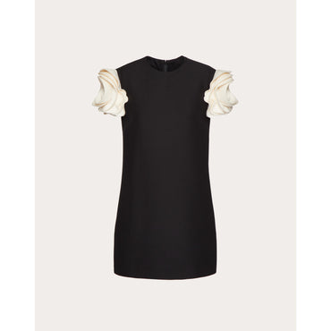 Crepe Dress - Nero/Avorio