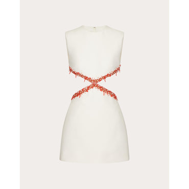 Embroideries Dress - Avorio/Corallo