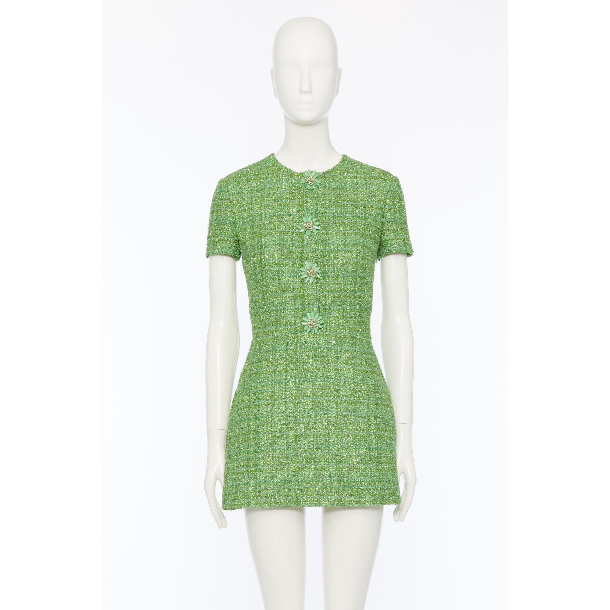 Embroideries Dress - Ice Mint Lurex