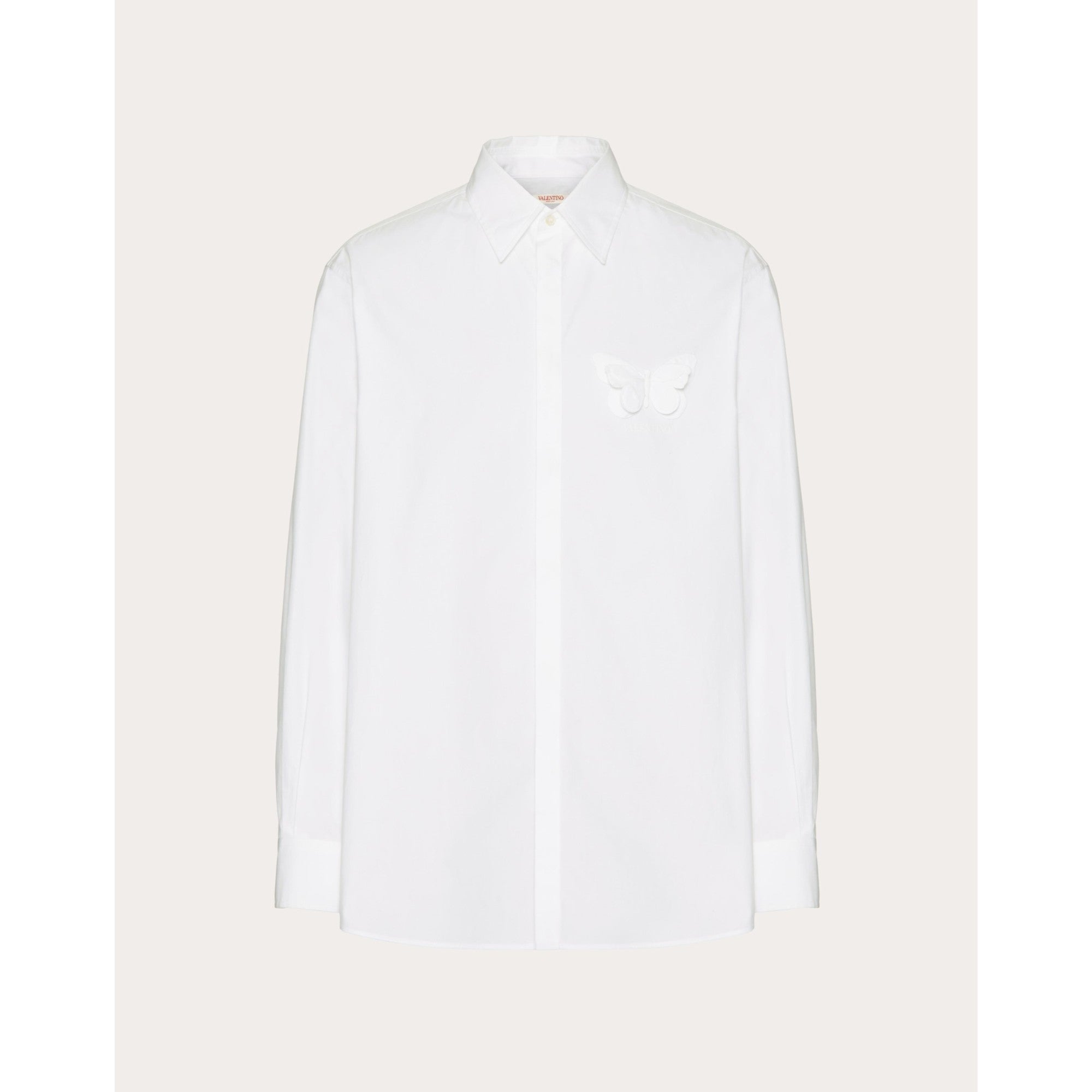 Butterfly Embroideries Shirt - Bianco