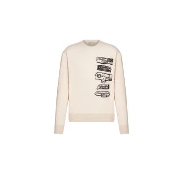 Men M.Knit Top/Wais - 089 Fantaisie Fond Blanc